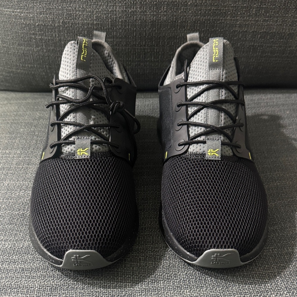 KURU Atom Men's Shoes - Jet Black and Citron Size 13 Wide - Picture 10 of 12